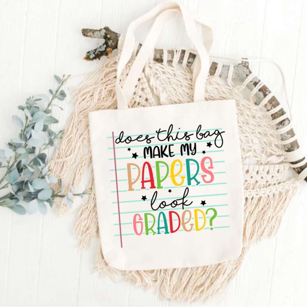 Colorful Teacher Tote Bag